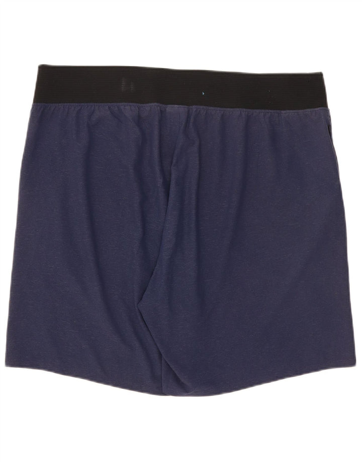 Pantaloni scurți sport pentru bărbați Reebok XL, albastru bleumarin, poliester color bloc