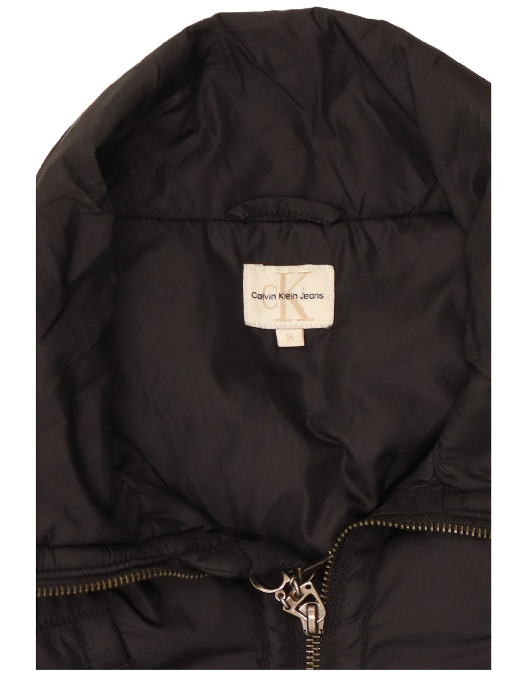 Jachetă Bomber Crop pentru femei Calvin Klein Jeans UK 10 Poliester negru mic