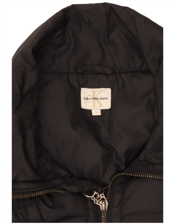 Jachetă Bomber Crop pentru femei Calvin Klein Jeans UK 10 Poliester negru mic