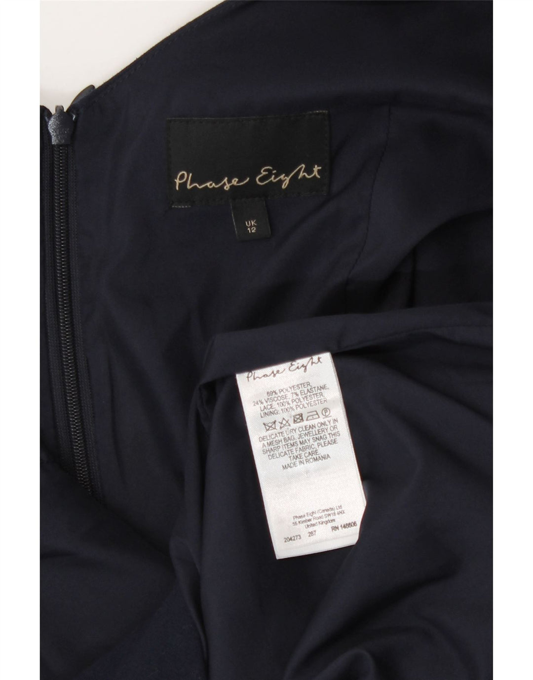 Rochie teacă fără mâneci pentru femei Phase Eight UK 12 Poliester mediu bleumarin