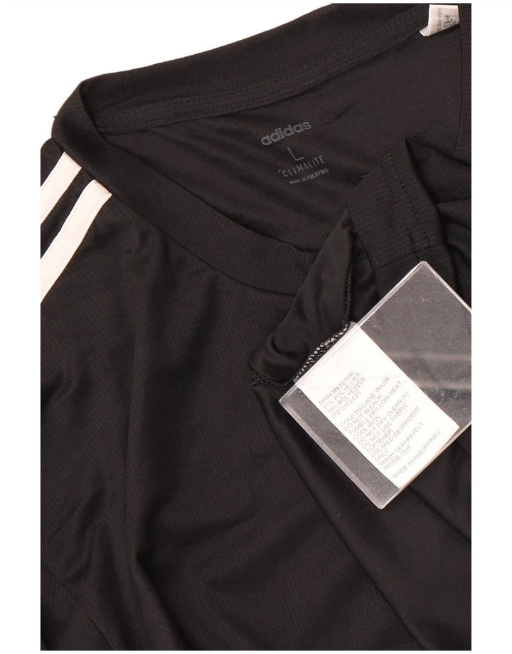 Adidas Climalite Top cu mânecă lungă, mare, negru, poliester