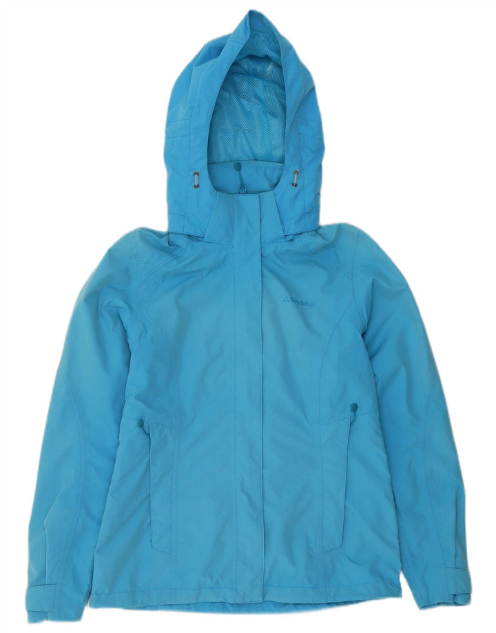 Jachetă de ploaie cu glugă pentru femei Schoffel UK 10 Small Blue Poliester