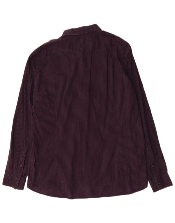 Cămașă pentru bărbați Ted Baker Mărimea 6 2XL Bumbac Vichy violet