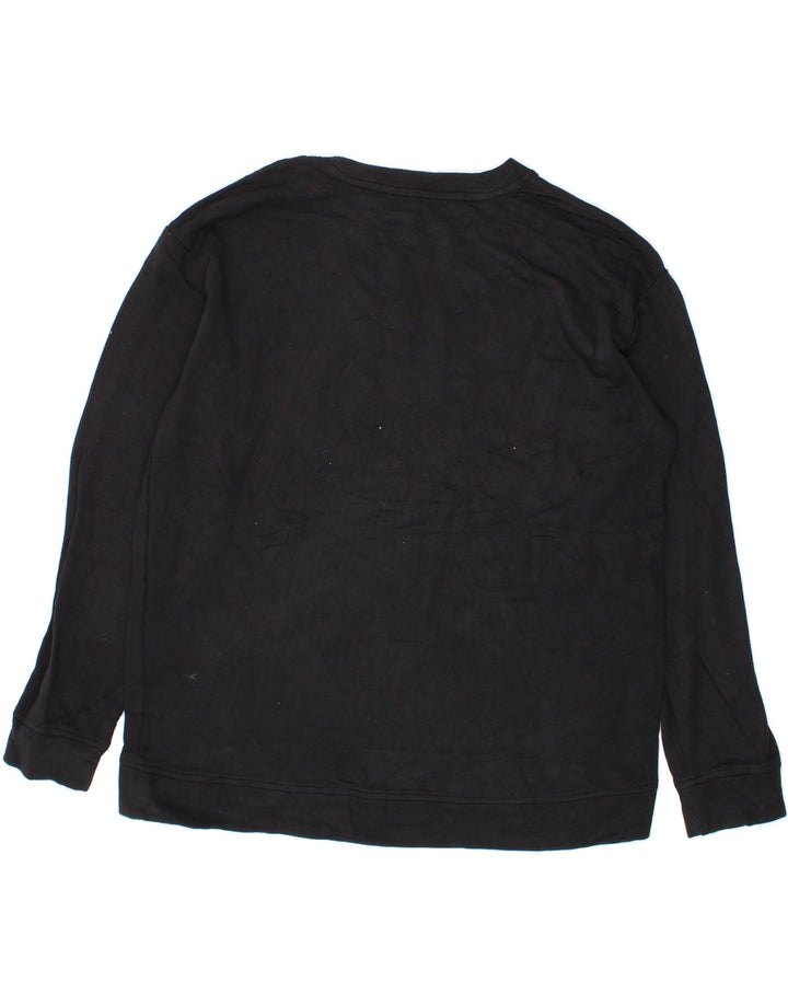 ORVIS Womens Oversized Sweatshirt Jumper UK 14 Medium Black Polyester Vintage Orvis and Second-Hand Orvis from Messina Hembry 