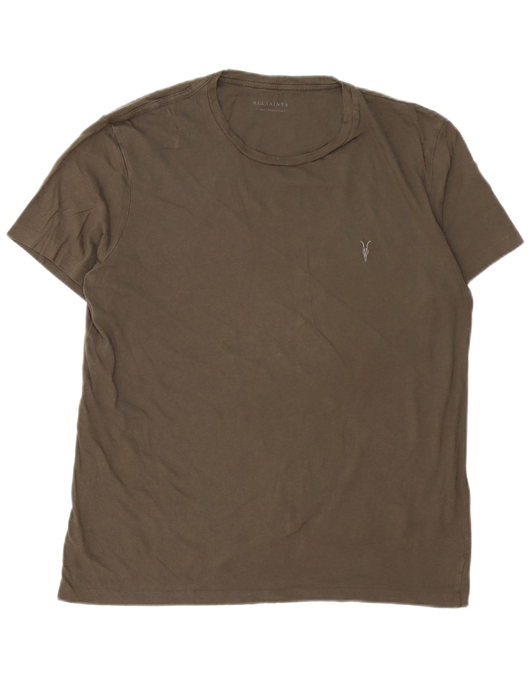 ALL SAINTS Tricou Bărbați Top Mare Kaki Bumbac