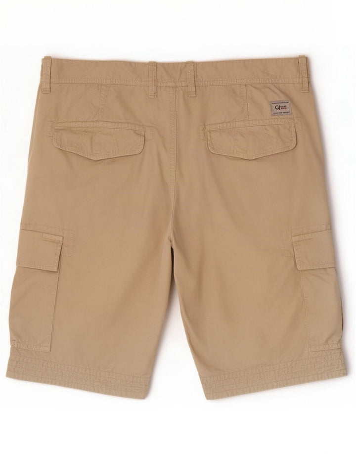 Gaudi Mens Regular Cargo Shorts Medium W31 Beige Bumbac