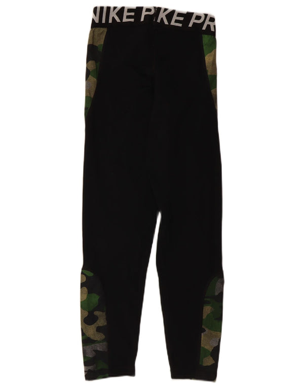 Leggings grafic Nike pentru femei UK 4 XS poliester camuflaj negru