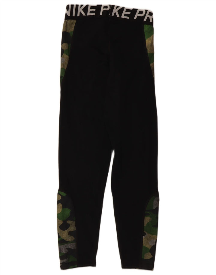 Leggings grafic Nike pentru femei UK 4 XS poliester camuflaj negru