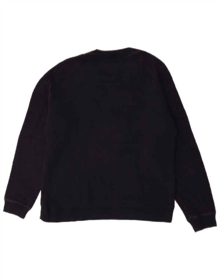 Pulover cu grafic Superdry pentru femei UK 14, bumbac, albastru bleumarin mediu