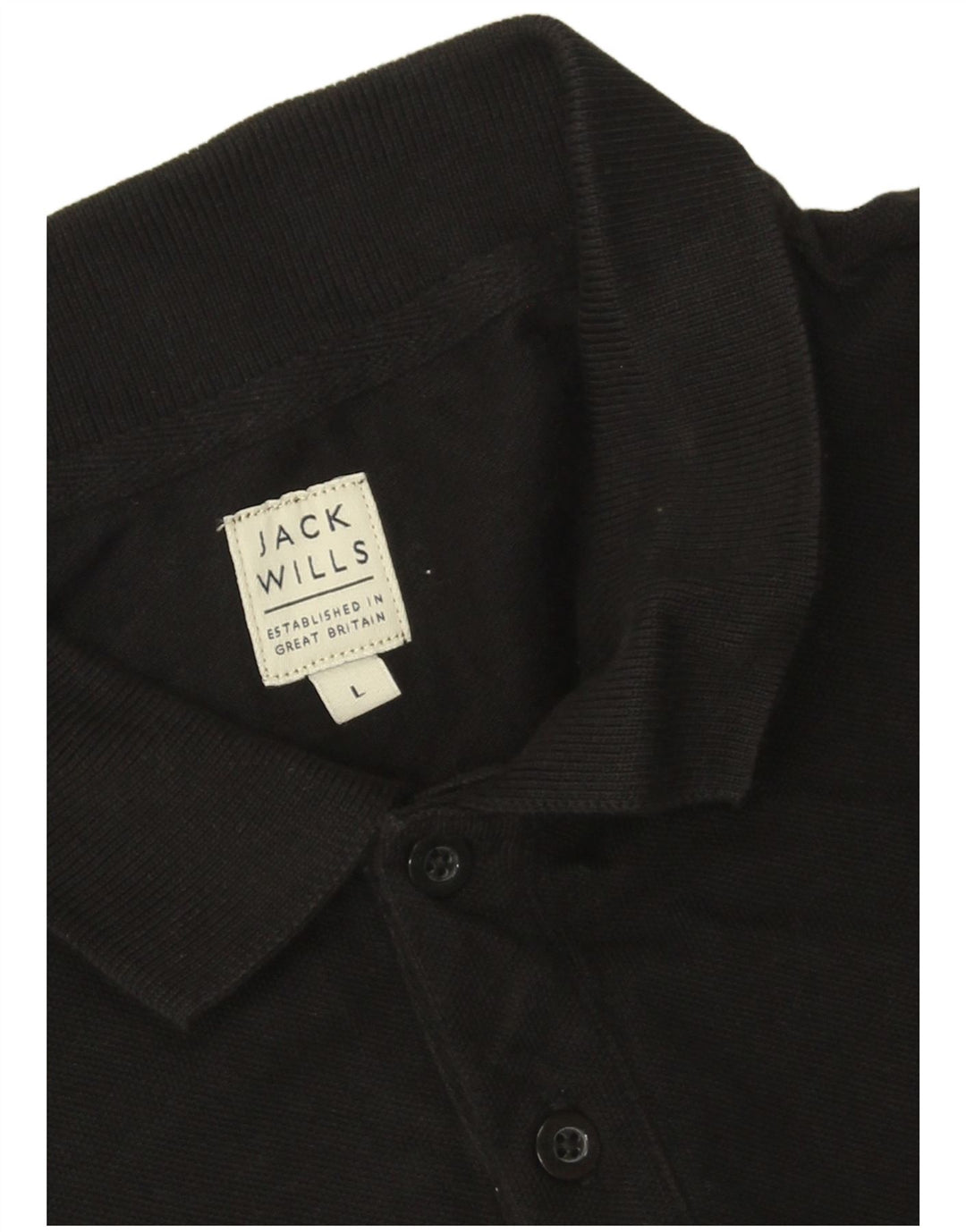 Tricou polo Jack Wills pentru bărbați, mare, negru, bumbac