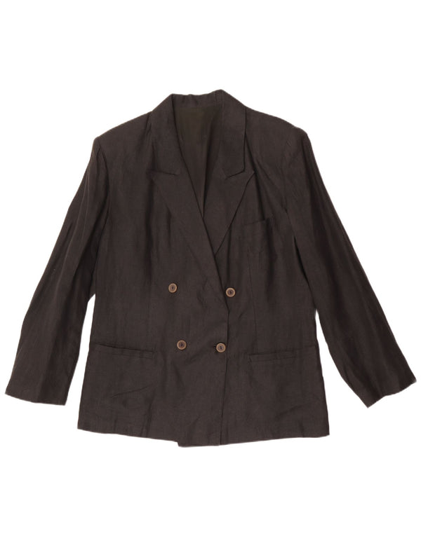 Jachetă vintage pentru femei la dublu piept IT 48 XL in gri