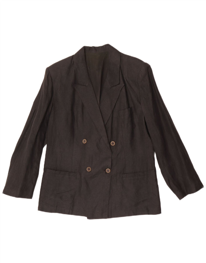 Jachetă vintage pentru femei la dublu piept IT 48 XL in gri