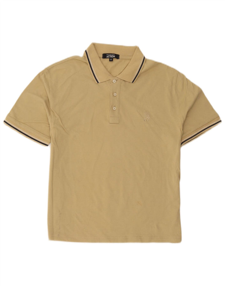 Cămașă polo Trussardi pentru bărbați, în dungi, bej mediu