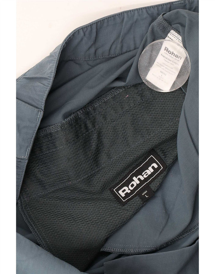 Pantaloni cargo pentru drumeții Rohan pentru bărbați, mari W36 L29, poliamidă albastră