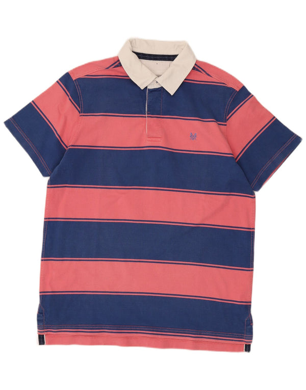 Crew Clothing Tricou polo rugby pentru bărbați XL bumbac cu dungi roz