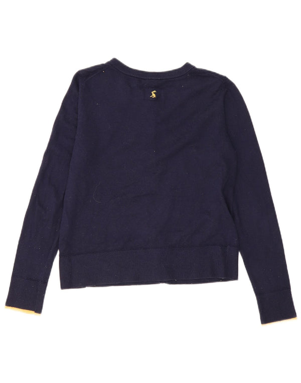 Pulover cardigan pentru femei Joules UK 10 mic bumbac bleumarin