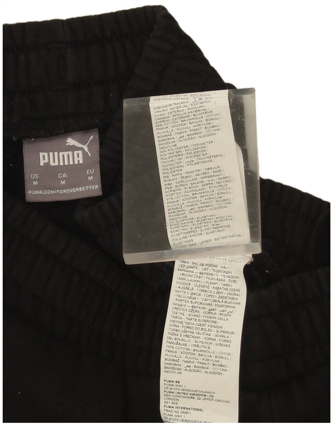 Pantaloni de trening pentru bărbați Puma Pantaloni de jogging, mediu negru, bumbac color bloc