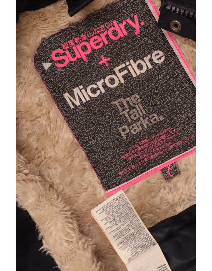 Jachetă parka cu glugă Superdry pentru femei UK 18 XL bleumarin poliester