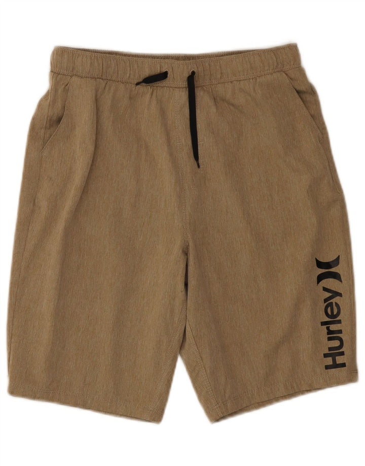Pantaloni scurți sport grafic pentru băieți Hurley 12-13 ani poliester bej