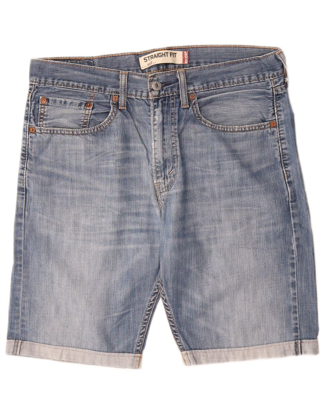 Pantaloni scurți Levi's 505 Denim W32 Bumbac albastru mediu