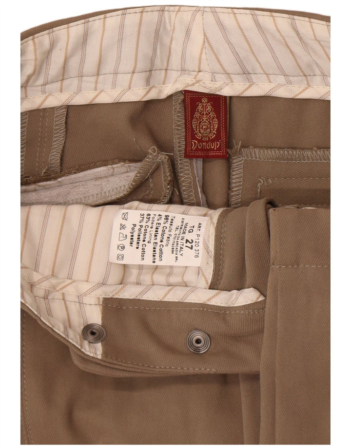 Pantaloni Capri Dondup pentru femei L27 L22 bumbac bej