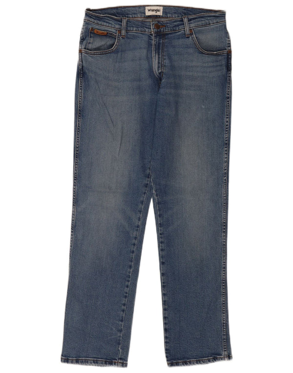 Blugi drepte pentru bărbați Wrangler Texas W34 L32 Bumbac albastru