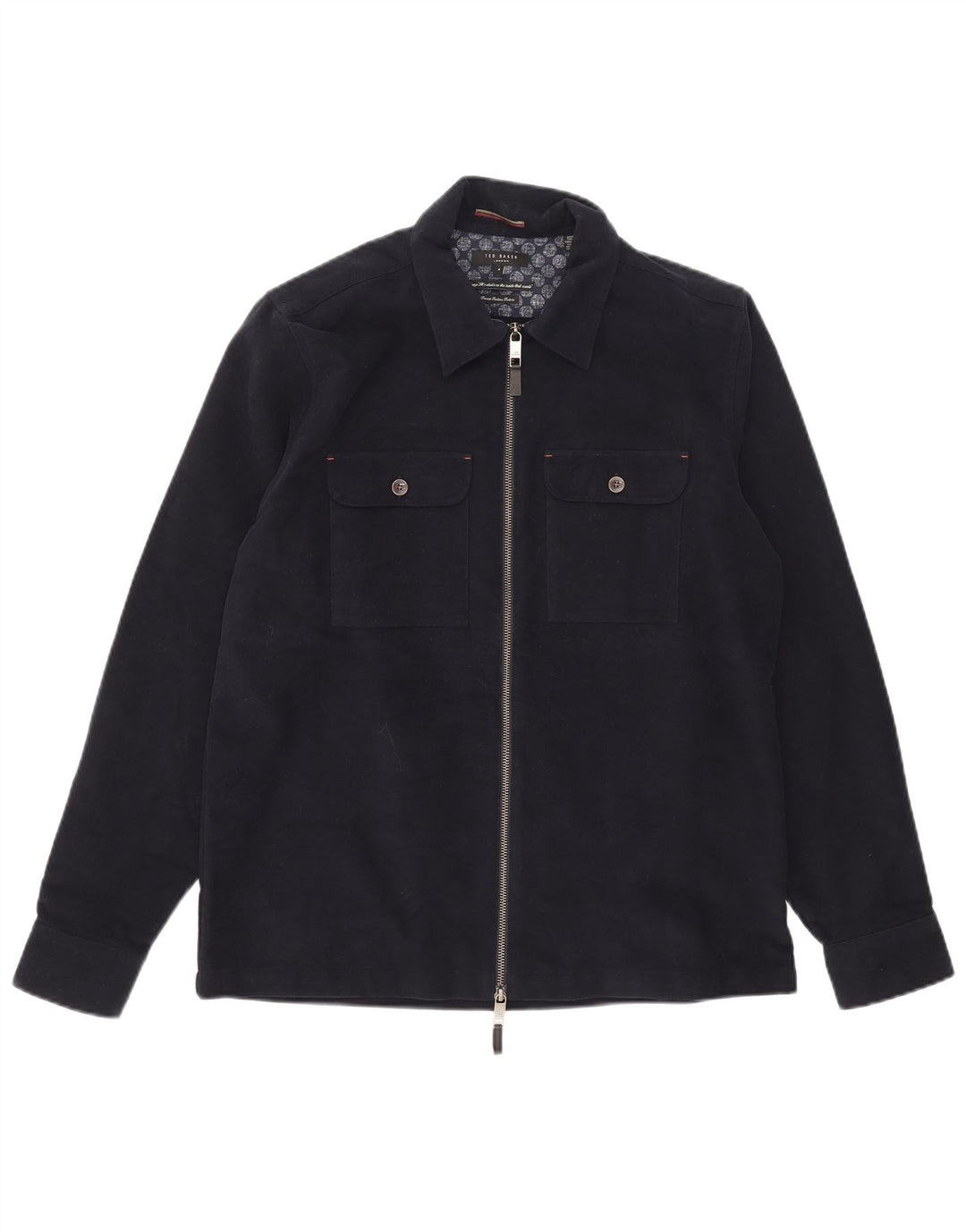 Jachetă bomber pentru bărbați Ted Baker Mărimea 4 mare, bumbac bleumarin