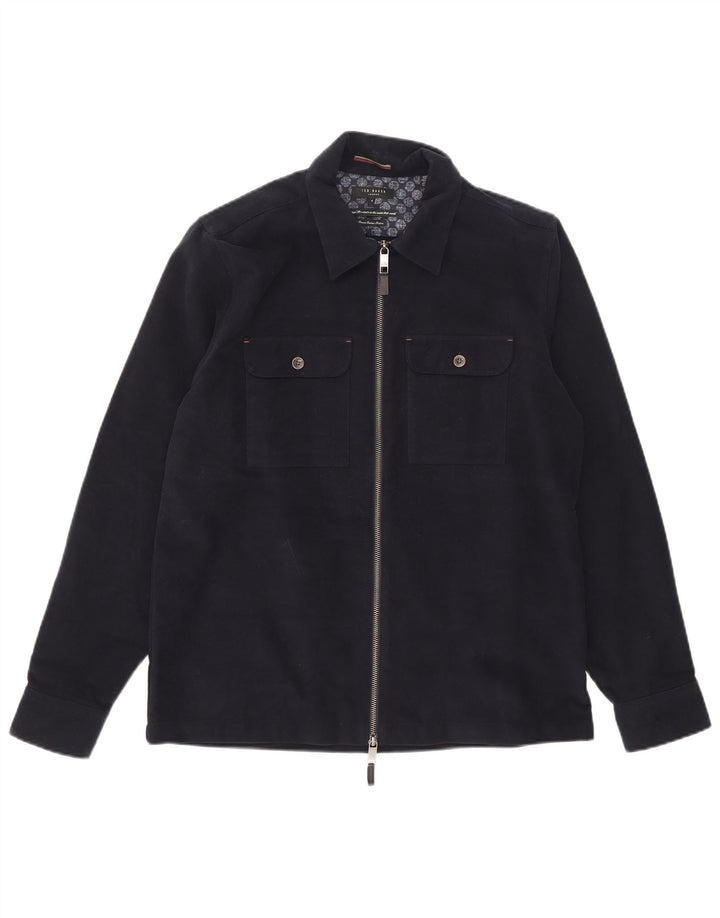 Jachetă bomber pentru bărbați Ted Baker Mărimea 4 mare, bumbac bleumarin