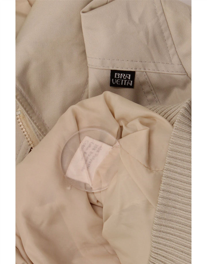 Bomber vintage pentru femei UK 18 XL poliester bej