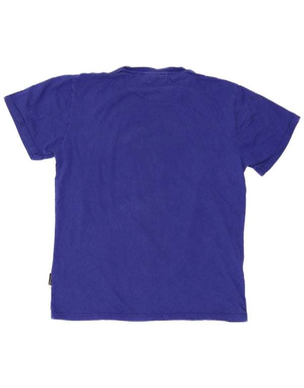 Tricou grafic pentru bărbați Pierre Cardin Top mare din bumbac albastru