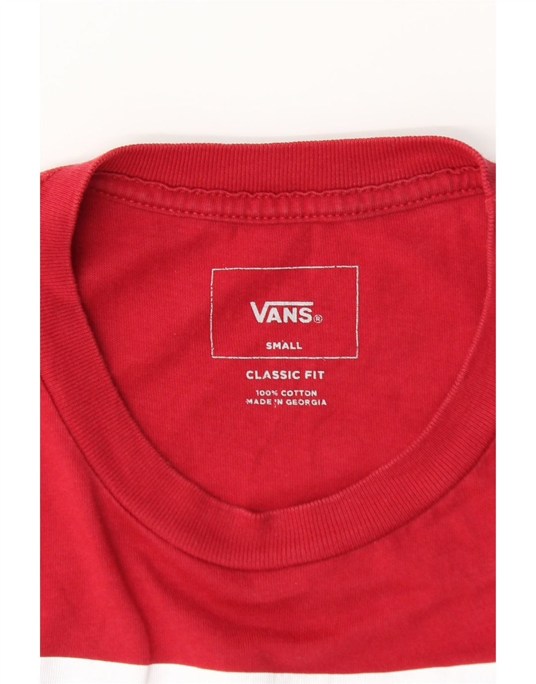 VANS Bărbați Classic Fit Graphic Top cu mânecă lungă din bumbac roșu mic