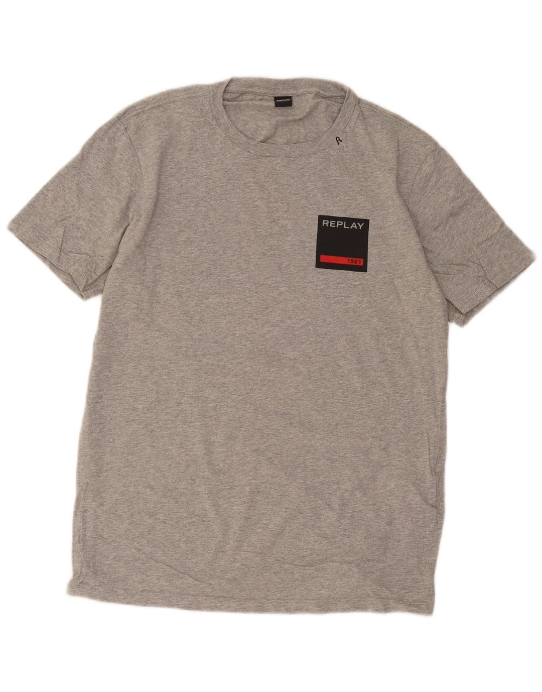 Tricou pentru bărbați Replay Top mare, gri bumbac cu pete