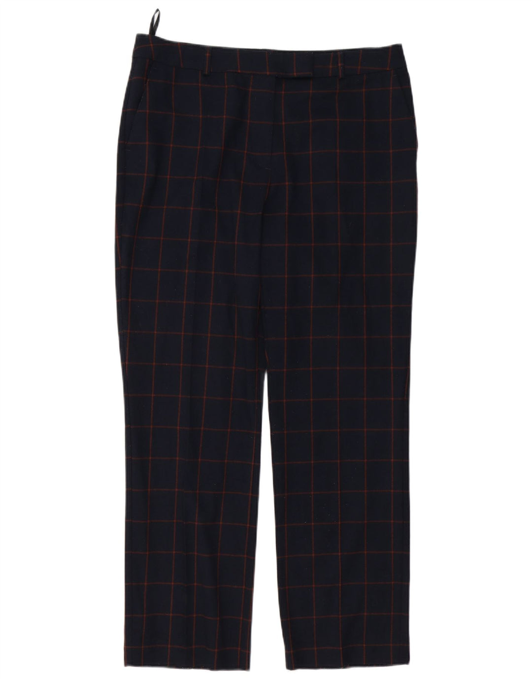 MARKS & SPENCER Pantaloni de costum pentru femei UK 14 Large W34 L28 Bleumarin Check