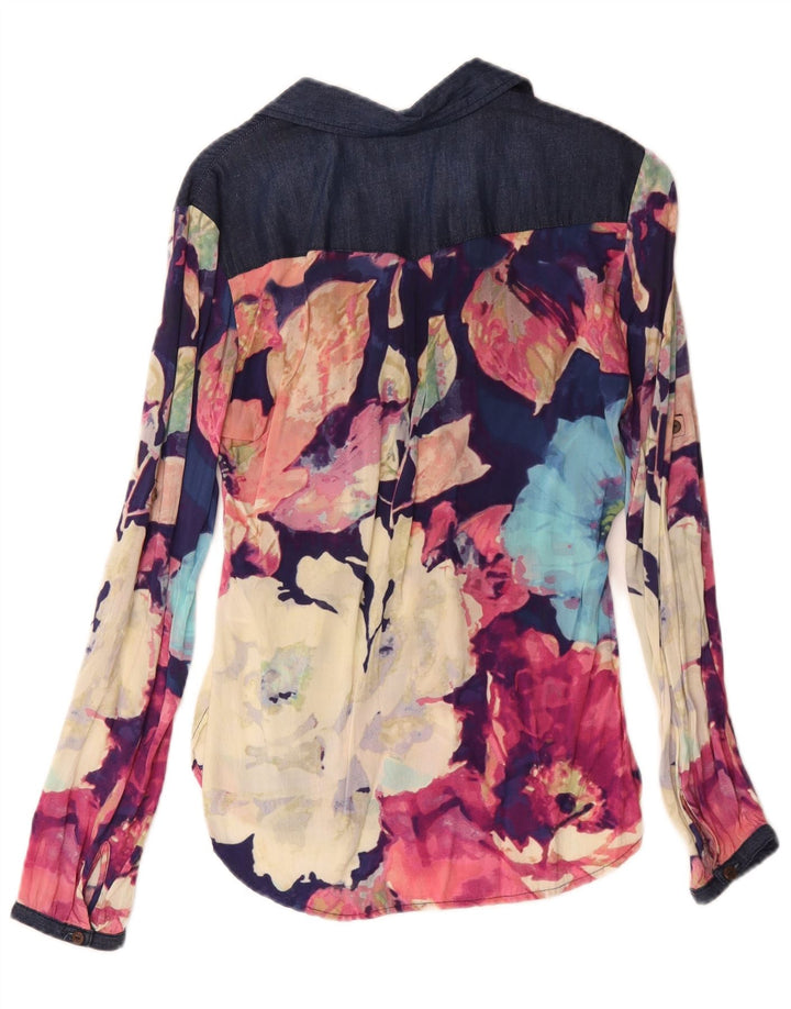 Bluză cămașă pulover pentru femei Desigual UK 10 Mic Multicolor Floral