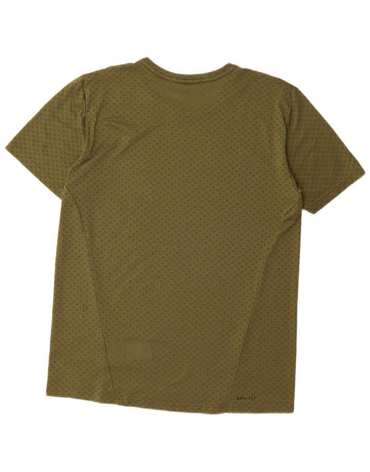 Tricou pentru bărbați Nike Dri Fit Top Mediu Kaki Poliester geometric