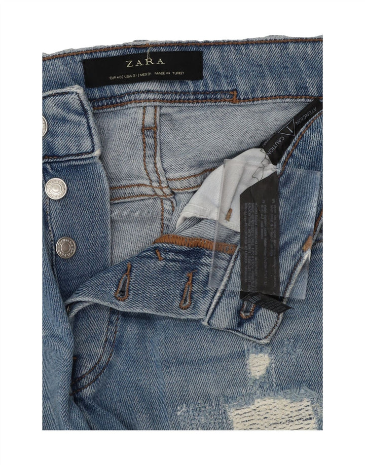 ZARA Mens Distressed Slim Jeans W31 L27 Blue Cotton Vintage Zara and Second-Hand Zara from Messina Hembry 
