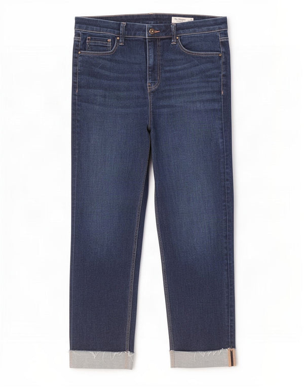 Blugi tăiați cu țigară pentru femei Marks & Spencer UK 14 Large W32 L26 Blue