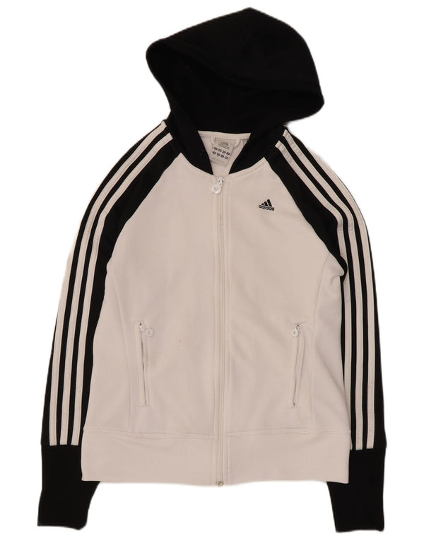 Pulover Adidas Clima 365, cu fermoar, pentru bărbați, UK 12, Medium, Alb, Colorblock