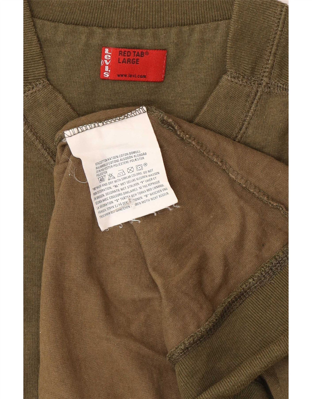 Tricou pentru bărbați Levi's Top mare din bumbac verde