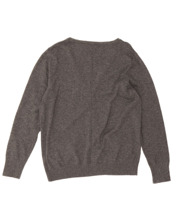 Pulover cardigan pentru femei Fat Face UK 16 Lână mare gri