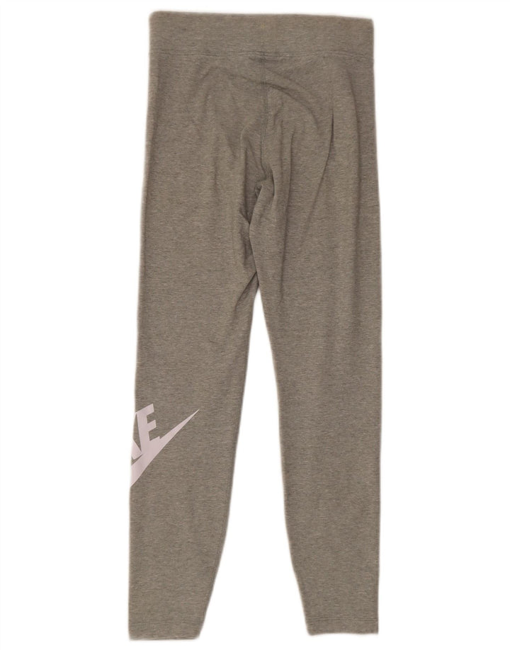 Leggings grafic Nike pentru femei UK 10, bumbac gri mic