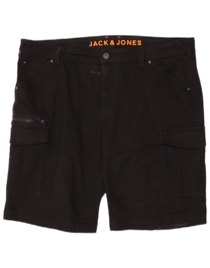 Pantaloni scurți cargo Jack & Jones pentru bărbați XL W38 bumbac negru