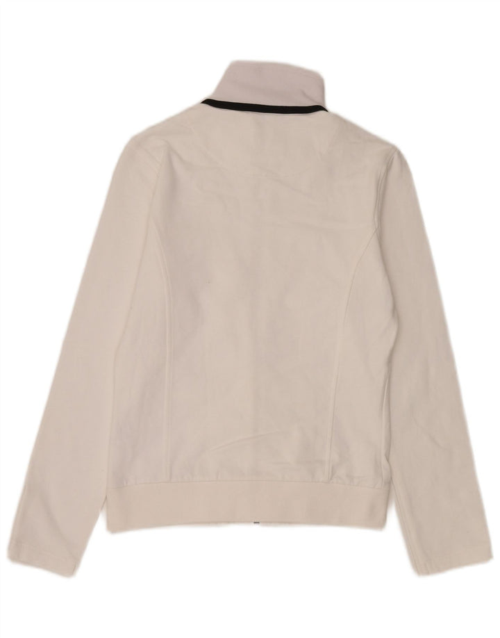 Jachetă de trening Kappa pentru femei UK 12, bumbac alb mediu