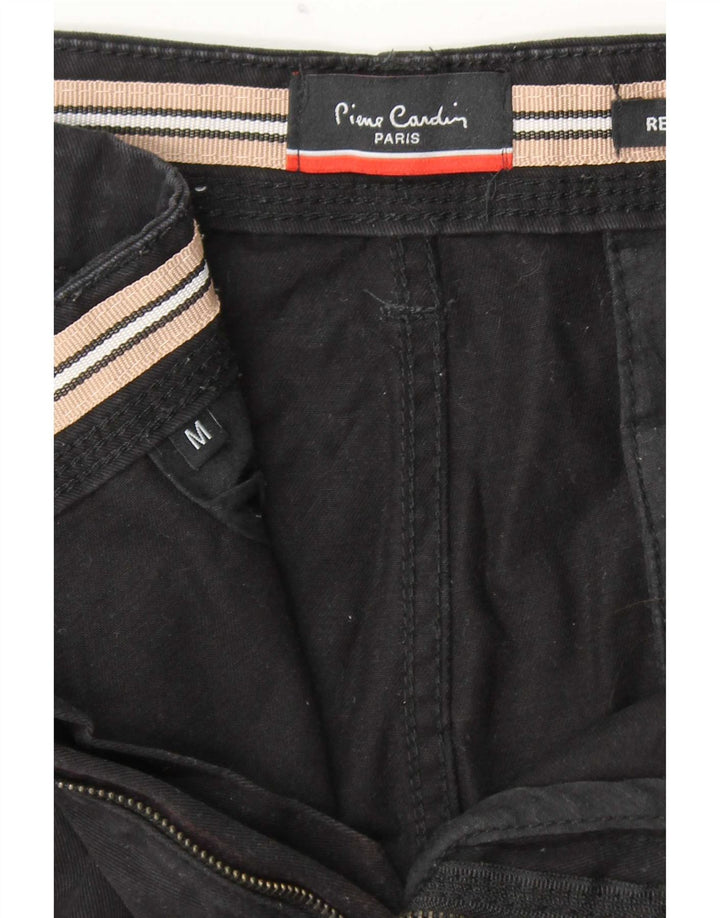 Pantaloni scurți chino pentru bărbați Pierre Cardin, cu tăiere obișnuită, mediu W32, bumbac negru