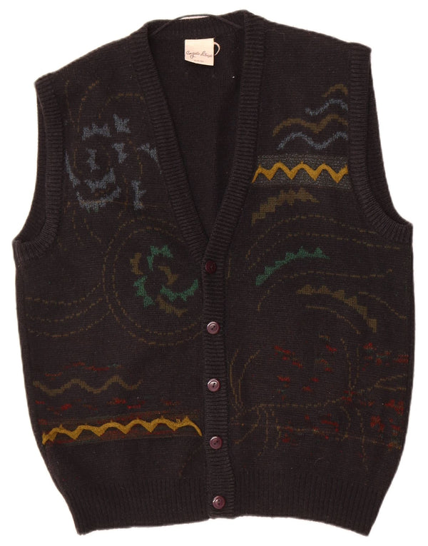 Angelo Litrico Pulover Cardigan Bărbați IT 48/50 Mediu Negru Geometric