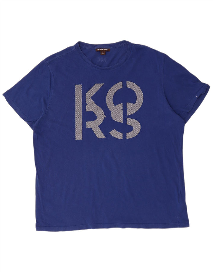 Tricou grafic pentru bărbați MICHAEL KORS Top XL Bumbac albastru