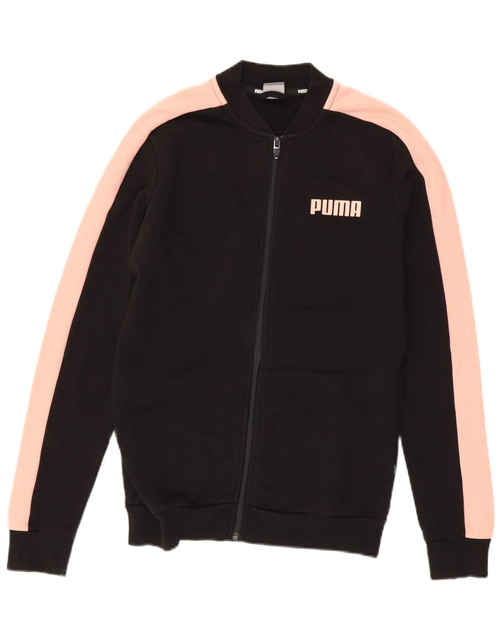 Jachetă de top cu trening grafic Puma pentru femei UK 10 Small Black Colorblock