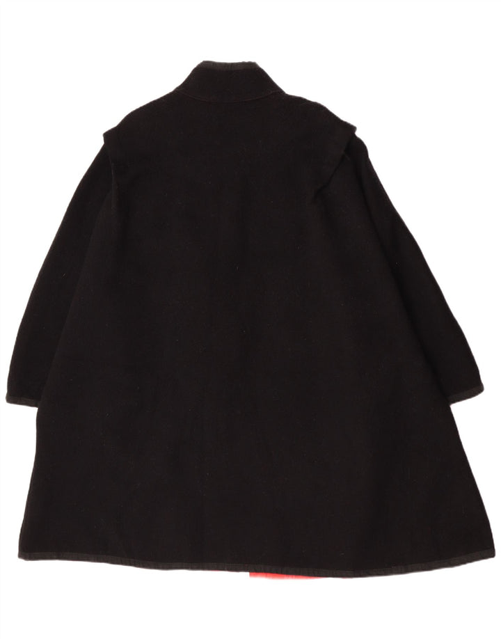 Palton reversibil vintage pentru femei UK 14 Medium Black Colorblock