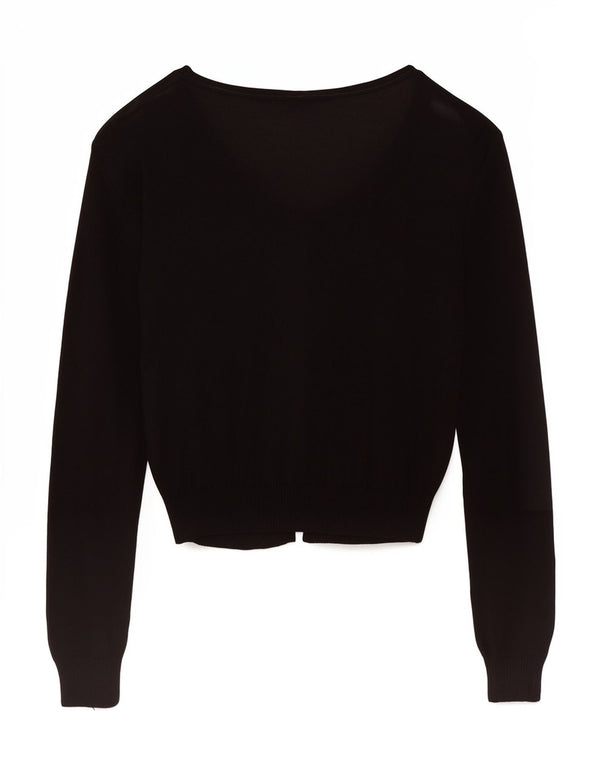 Max & Co. Top cardigan crop pentru femei UK 12 Medium Black