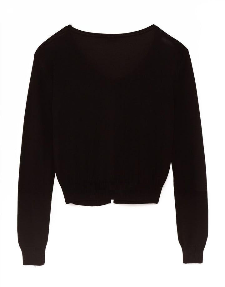 Max & Co. Top cardigan crop pentru femei UK 12 Medium Black